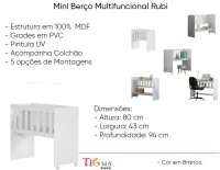 Mini Berço Multifuncional Rubi