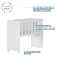 Mini Berço Multifuncional Rubi - Foto 3