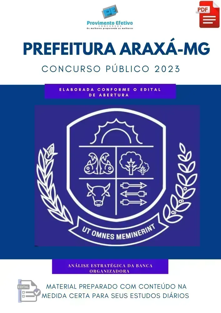 Apostila Prefeitura Araxá MG Psicólogo 2023 Imagem