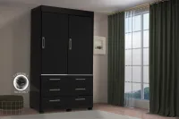 Roupeiro Búzios 2 portas e 6 gavetas 1,21 rud rack