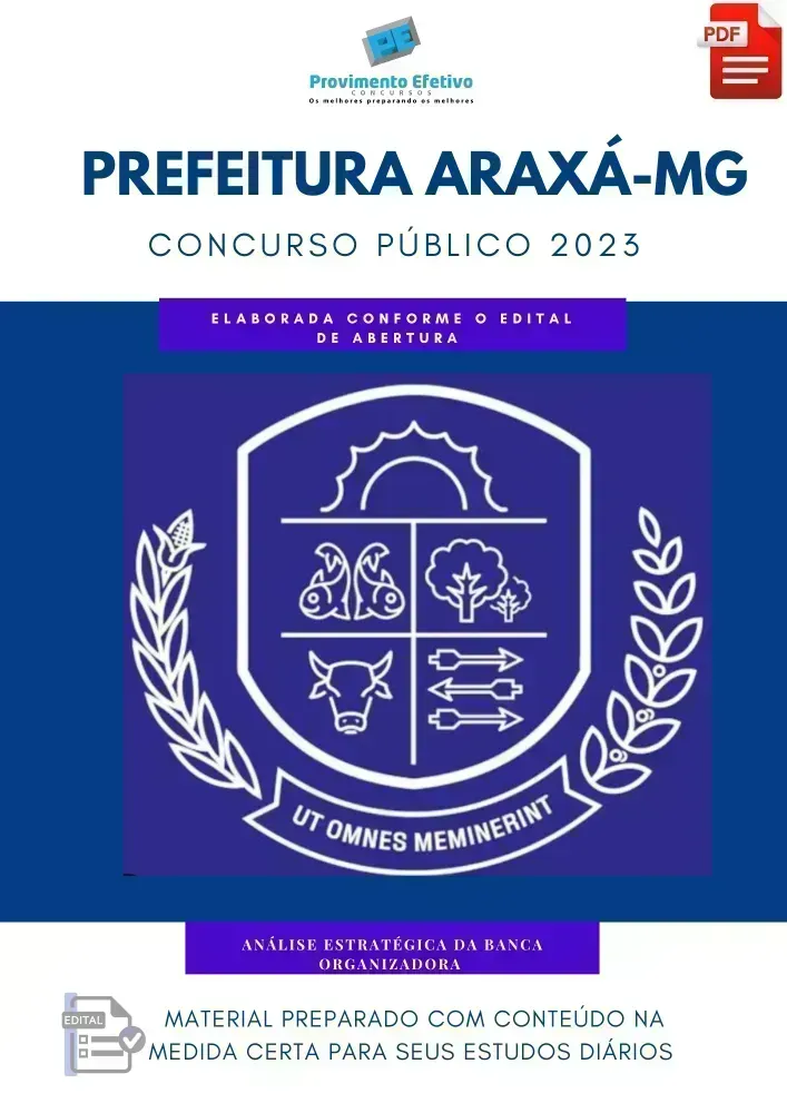 Apostila Prefeitura Araxá MG Nutricionista 2023 Imagem