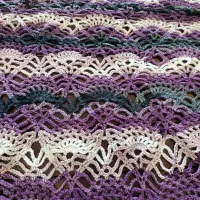  XALE DE CROCHÊ LILÁS DEGRADÊ 04 - Foto 2
