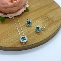 Conjunto de Prata 950 -  Redondo Azul Tiffany - CJT301 - Foto 3