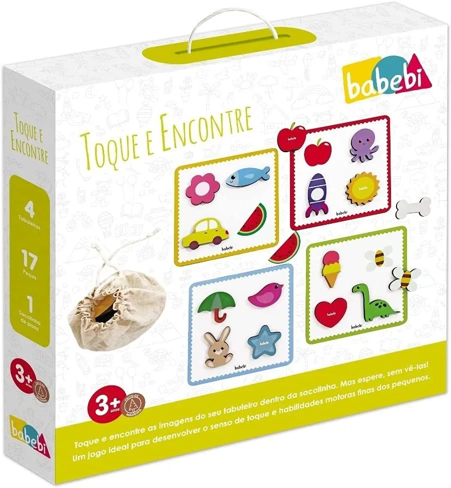 Brinquedo Pedagógico Toque E Encontre  Imagem