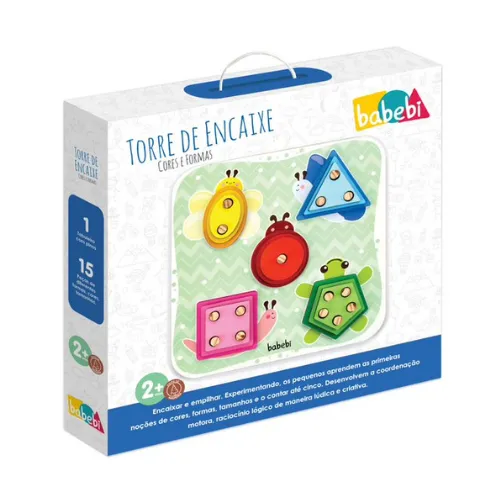 Torre de Encaixe Cores e Formas Imagem