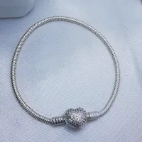 Bracelete moments maleavel fecho de coracao brilhante – Inspiração Pandora - Foto 2