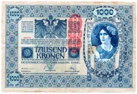 Áustria - 1.000 Kronen (DEUTSCHÖSTERREICH - Áustria Alemã) - Cédula Estrangeira - MBC