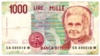 Itália - 1000 Lire - Cédula Estrangeira - UTG