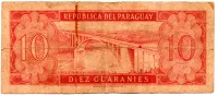 Paraguai - 10 Guaranies - Cédula Estrangeira - R - Foto 2