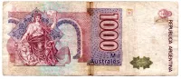 Argentina - 1000 Australes - Cédula Estrangeira - UT - Foto 2