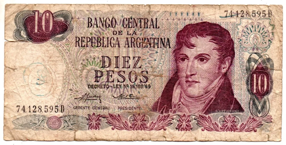 Argentina - 10 Pesos - Cédula Estrangeira - UTG