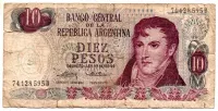 Argentina - 10 Pesos - Cédula Estrangeira - UTG