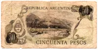 Argentina - 50 Pesos - Cédula Estrangeira - R - Foto 2