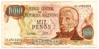 Argentina - 1000 Pesos - Cédula Estrangeira - R