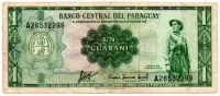 Paraguai - 1 Guarani - Cédula Estrangeira - BC