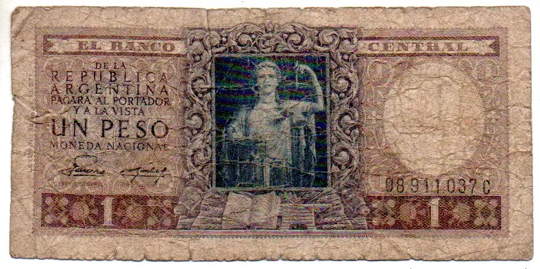 Argentina - 1 Peso - Cédula Estrangeira - UTG