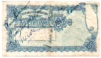 Argentina - 50 Centavos - Cédula Estrangeira - UTG (Rasuras) - Foto 2