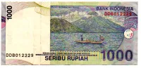 Indonésia - 1000 Rupiah - Cédula Estrangeira - MBC/SOB - Foto 2