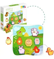 Quebra-Cabeça de Encaixe Animais da Fazenda - Foto 3