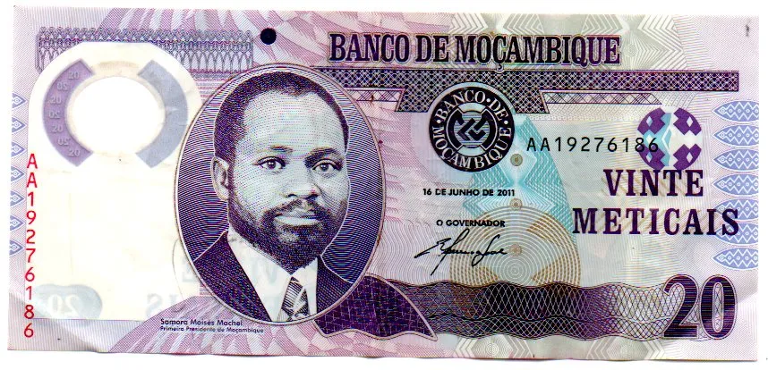 Moçambique - 20 Meticais - Polímero - Cédula Estrangeira - MBC
