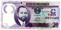 Moçambique - 20 Meticais - Polímero - Cédula Estrangeira - MBC