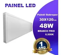 Luminaria Painel Led  Sobrepor 36w 10x120cm  preto - Foto 8