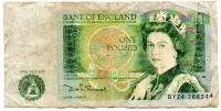Reino Unido - 1 Pound - Cédula Estrangeira - BC