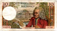 França - 10 Francs - Cédula Estrangeira - R - Foto 2