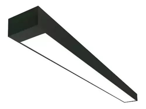 Luminaria Painel Led  Sobrepor 24w 15x60cm  preto Imagem