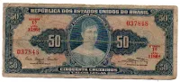 C028 - 50 Cruzeiros - 1° Estampa - Série 1186 - Princesa Isabel - Data: 1961 - UTG