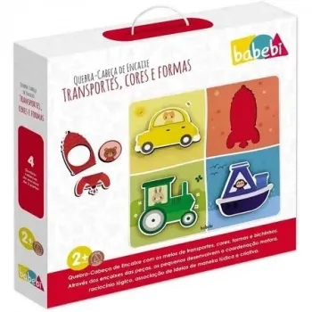 Quebra-Cabeça de Encaixe Transportes, Cores e Formas Imagem