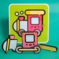 Quebra-Cabeça 4 partes Trem - (unidade) - Foto 2