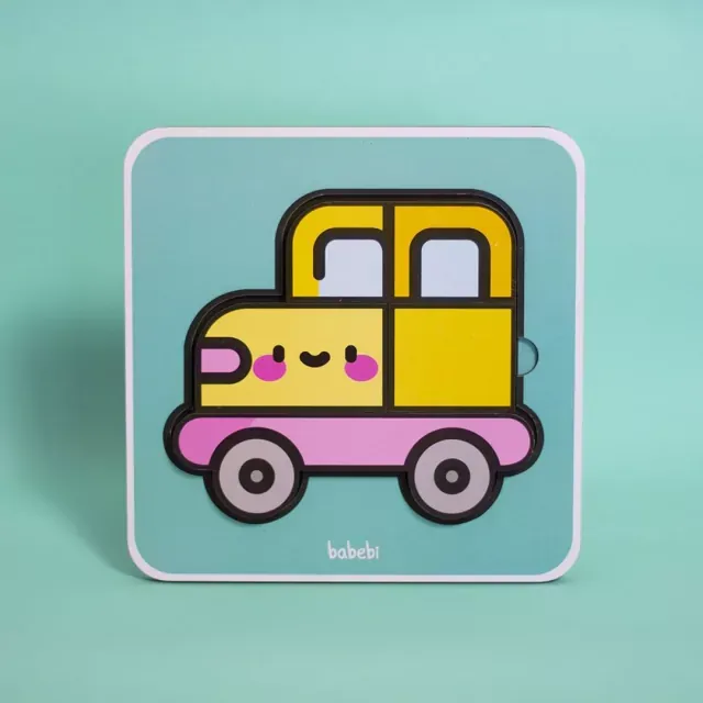 Quebra-Cabeça 4 Partes - Carro - (unidade) Imagem