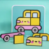 Quebra-Cabeça 4 Partes - Carro - (unidade) - Foto 2