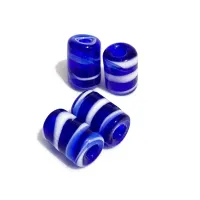 Mini Firma de murano Azul Escuro / Branco 17