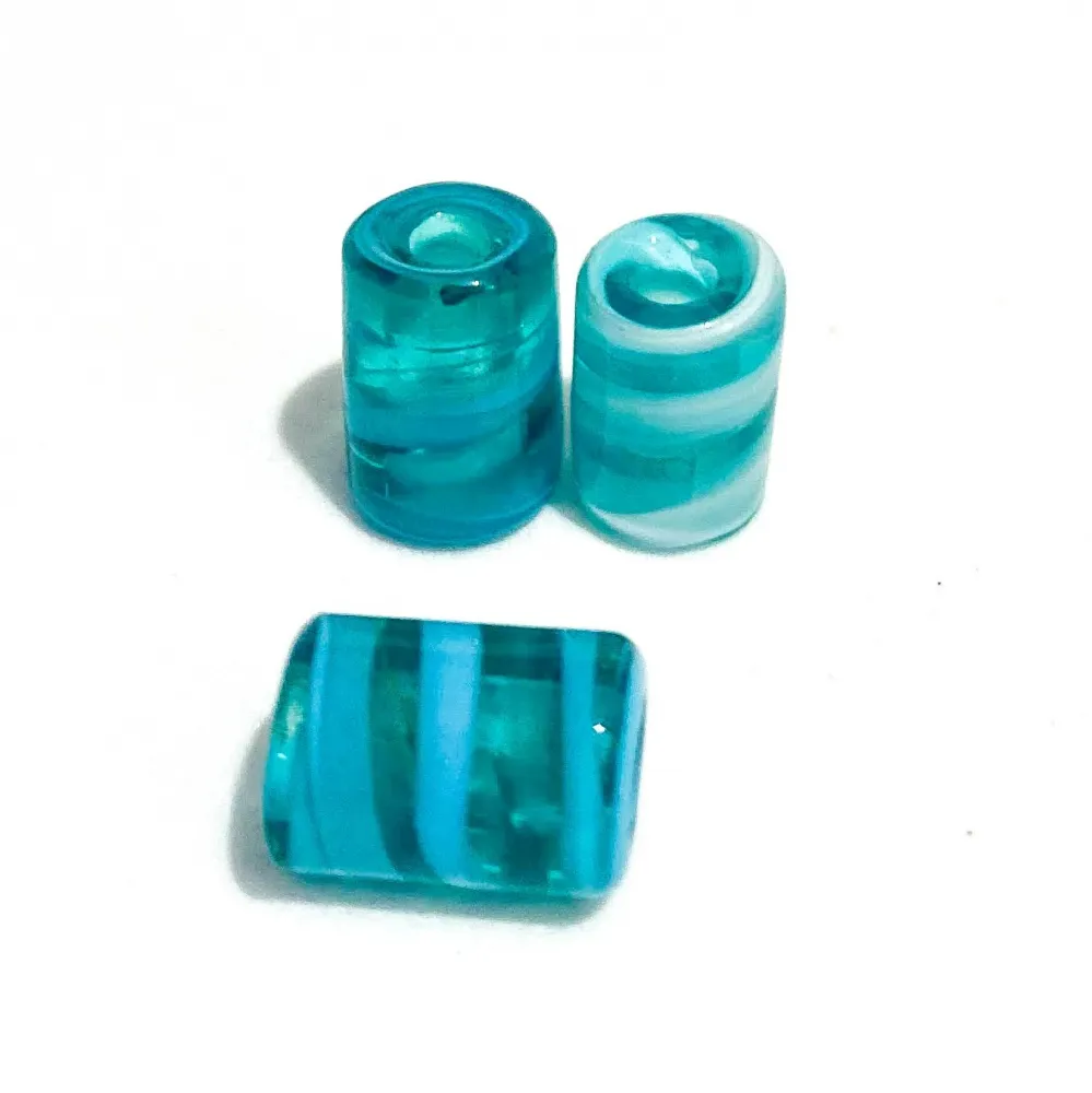 Mini Firma de murano Azul Claro / Branco 19