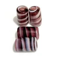  Mini Firma de murano Roxo / Branco 24