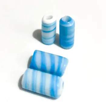 Mini Firma de murano Branco / Azul Claro 26