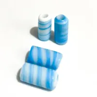Mini Firma de murano Branco / Azul Claro 26
