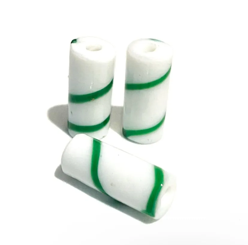 Mini Firma de murano Branco / Verde 38 Imagem