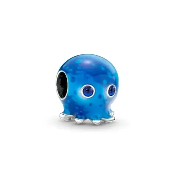 Berloque separador polvo com bolhas e ondas do oceano – em Prata925