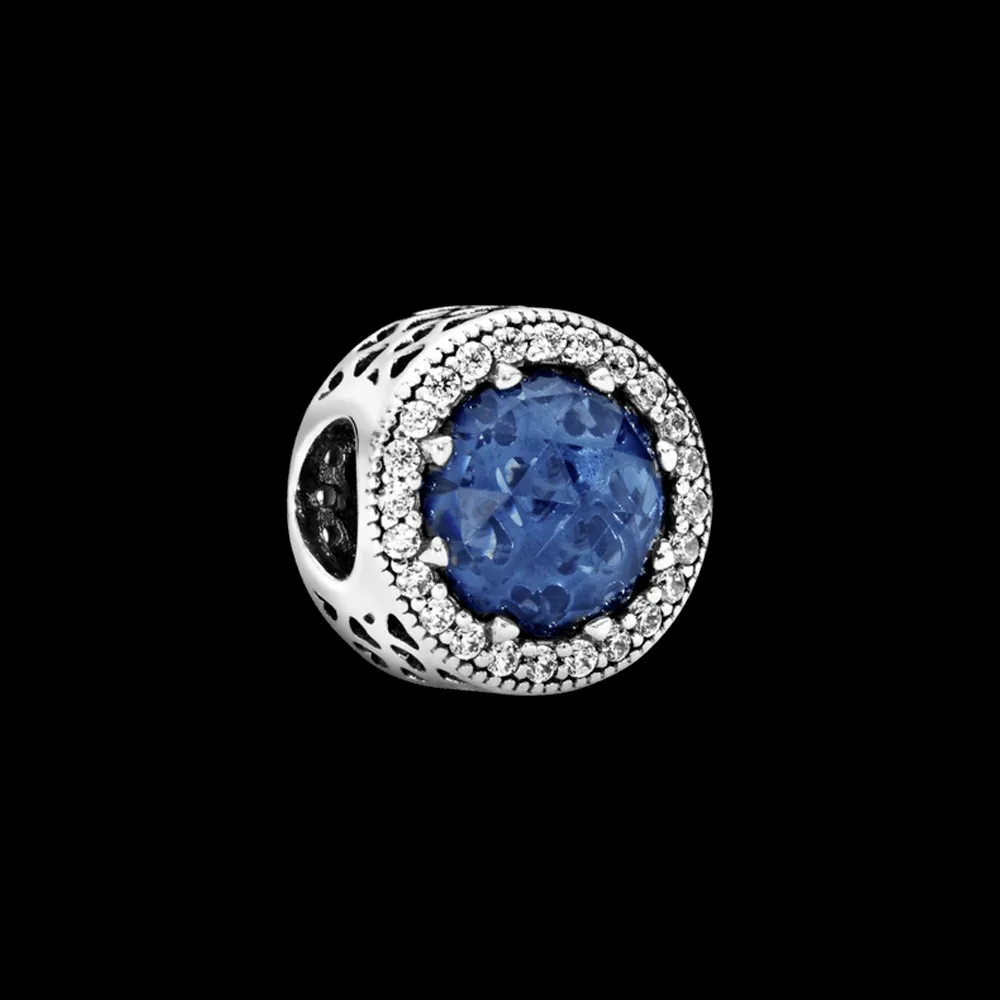 Berloque separador radiante azul lunar – em Prata925