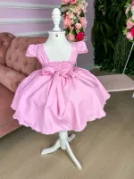 Vestido Festa Rosa P M G Bebê Lelê Encanto - Foto 2