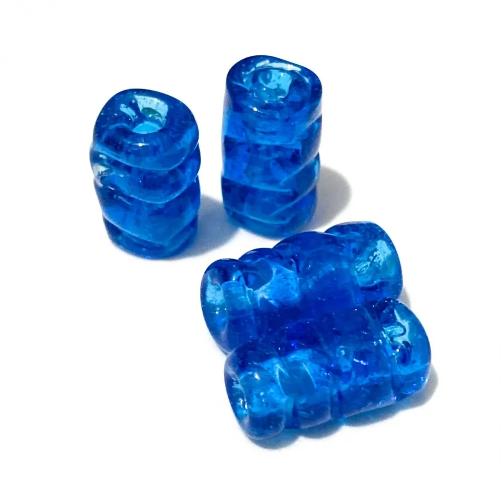 Firma de murano Torcida / Mordida Azul Claro Transparente 21 Imagem