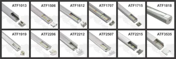 PERFIL ALUMÍNIO PARA FITA LED 2 E 3 METROS - IMAGEM ILUSTRATIVA PARA VISUALIZAR MODELOS