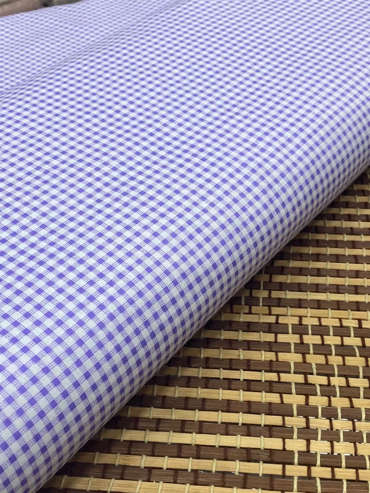   TECIDO TRICOLINE XADREX LILAS Imagem