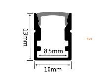 R-21 Perfil Nano para Fita de Led U ( Pintura Anodizado ) - Ideal para Locais Pequenos - Foto 2