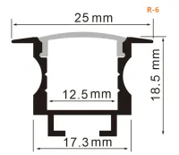 R-6 Perfil de Embutir com Aba para Fita de Led ( Pintura - Branco ) - Foto 2