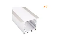 R-7 Perfil de Embutir com Aba para Duas Fita de led ( Para Duas Fitas ) Pintura Alumínio Branco