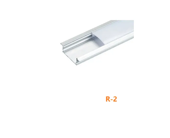 R-2 Perfil de Embutir com Aba para Fita de Led ( Pintura Anodizado ) 2 M